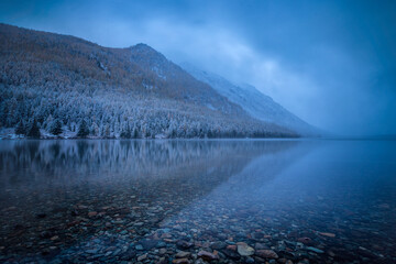 Lower Multinskoye Lake.
Ust-Koksinsky district. Altai Republic