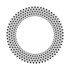 Abstract geometric circle pattern for decorative round frame.