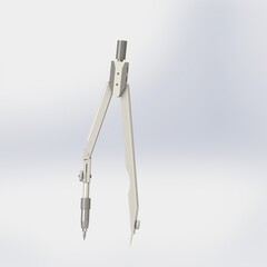 Compasses on a white background