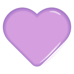 Violet heart, element for design. Beautiful  heart. Valentine's day. For holiday, postcard, poster, carnival, banner, birthday and children's illustration. Beautiful heart. Love