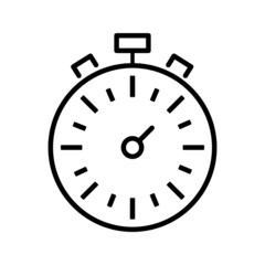 Editable vector graphics. Time and clock icons set, timer, speed, alarm, recovery, management. Time management.Clock with thin lines symbols for the Internet and mobile phone on a white background.