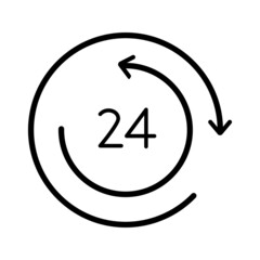 Editable vector graphics. Time and clock icons set, timer, speed, alarm, recovery, management. Time management.Clock with thin lines symbols for the Internet and mobile phone on a white background.