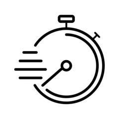 Editable vector graphics. Time and clock icons set, timer, speed, alarm, recovery, management. Time management.Clock with thin lines symbols for the Internet and mobile phone on a white background.