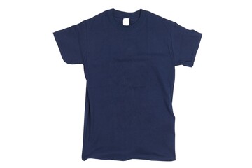 Dark blue T-shirt blank white background