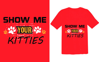 My Favarite Cat T-shirt Vector.Cat Lover T-shirt Template.Funny Shirt Design