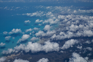 flying high above the clouds