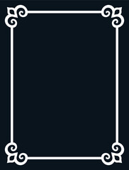 Black vector blank background or old book main page cover. Sidewalk blackboard witch chalk sign and frame border