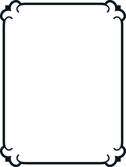 Vector A4 border frame. Blank background or book page. Simple rectangular billboard, poster, card, plaque, signboard, sticker, or label 