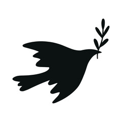 The world is a dove with an olive branch.