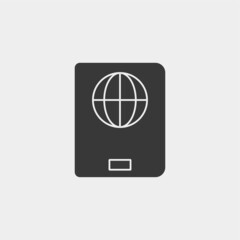 Passport vector icon sign symbol