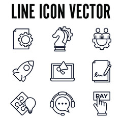 marketing set icon symbol template for graphic and web design collection logo vector illustration