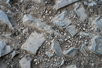 dreckiger Steinboden