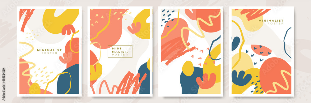 Poster social media stories and post creative vector set. background template with copy space for text and 