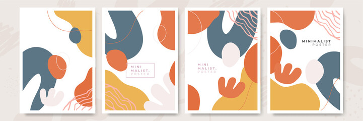 Set of abstract creative universal artistic templates. Good for poster, card, invitation, flyer, cover, banner, placard, brochure and other graphic design.