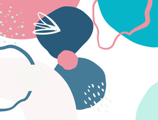 Minimalist abstract boho style hand drawn organic shape background. Creative minimalist hand painted abstract art background. Design for wall decoration, postcard, poster or brochure