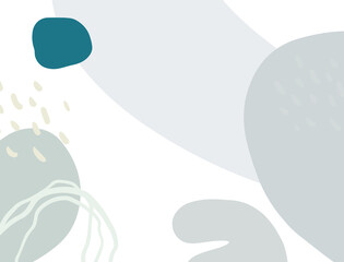 Minimalist abstract boho style hand drawn organic shape background. Creative minimalist hand painted abstract art background. Design for wall decoration, postcard, poster or brochure