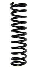 Black automobile coil spring isolated on the white background