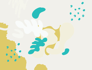 Minimalist abstract boho style hand drawn organic shape background. Creative minimalist hand painted abstract art background. Design for wall decoration, postcard, poster or brochure