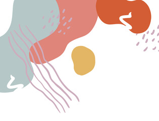 Minimalist abstract boho style hand drawn organic shape background. Creative minimalist hand painted abstract art background. Design for wall decoration, postcard, poster or brochure