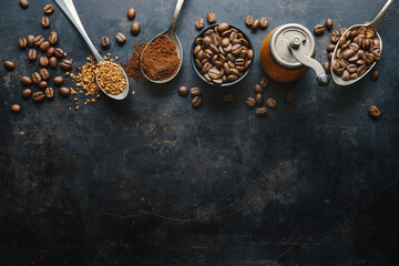Fototapeta na wymiar Coffe concept with coffee beans