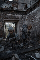 Children without a home, apocalypse, war