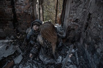 Children without a home, apocalypse, war