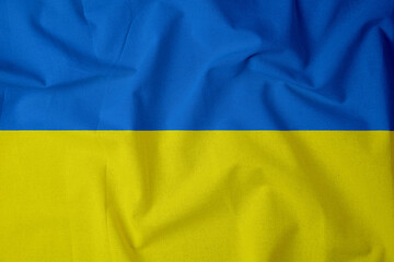 Ukraine 3D waving flag illustration. Texture can be used as background.