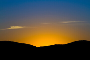 sunset in the mountains