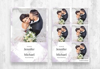 Elegant Wedding Photo Booth Strip Layout Photo Card