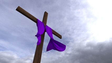 The cross of Our Lord Jesus Christ. Lent is a time of penance