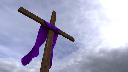 The cross of Our Lord Jesus Christ. Lent is a time of penance
