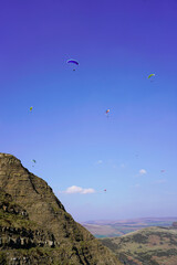 Paragliding near Mam Tor in the  Peak District 