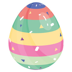 Isolated colored easter egg Spring season