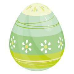 Isolated colored easter egg Spring season