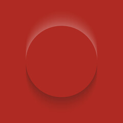 Red circle button for valentines day and for internet and for your business presentation. vector illustration