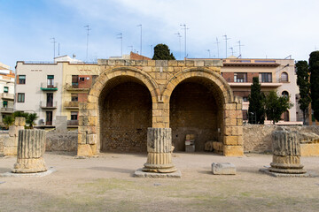 The Roman Forum, the civic center of the roman city of Tarraco, Tarragona, Spain