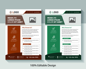 Print ready professional  business flyer premium vector template