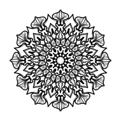 Hand drawn mandala. decoration in ethnic oriental  doodle ornament.