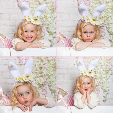 easter photo sessionhappy  smiling girl