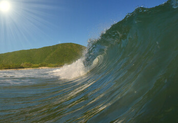 ocean waves, caribbean sea