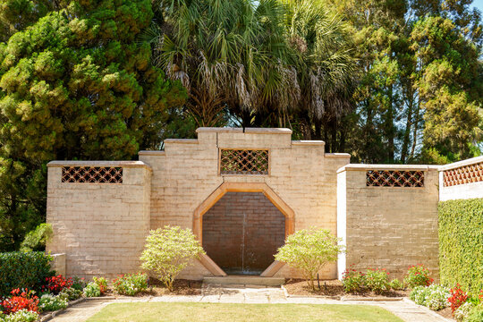 Lake Whales, FL, USA - March 26, 2022: Photo of the gardens at Bok Tower Gardens
