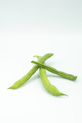 green beans isolated on white
