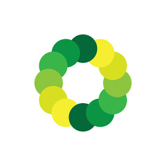 Recycle circle logo design vector