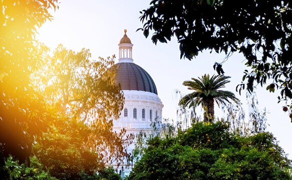 California Capitol Building at Sunset	