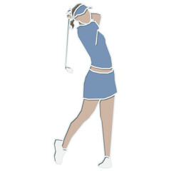 Female Golf Player.