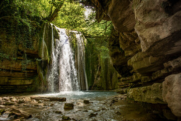 Fototapeta na wymiar Erfelek Waterfalls National park, Sinop, Turkey 