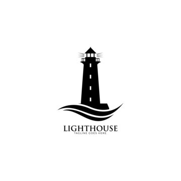 lighthouse art vintage retro logo symbol design illustration inspiration