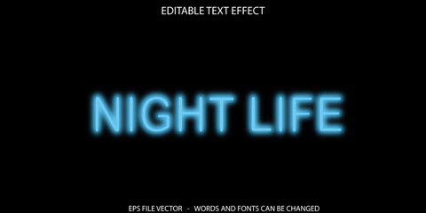 Obraz premium Neon text effect,Editable text effect