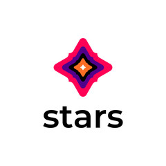 Stars tech logo modern abstract for company