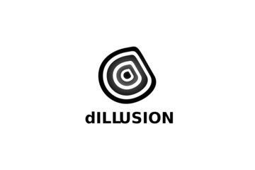 Unique Letter D Illusion logo